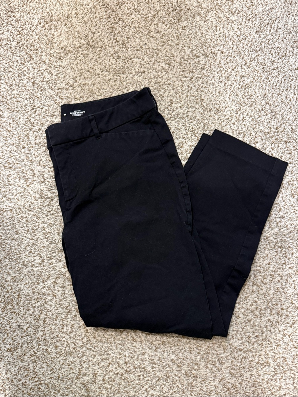 Old navy pixie high rise skinny black sz 14